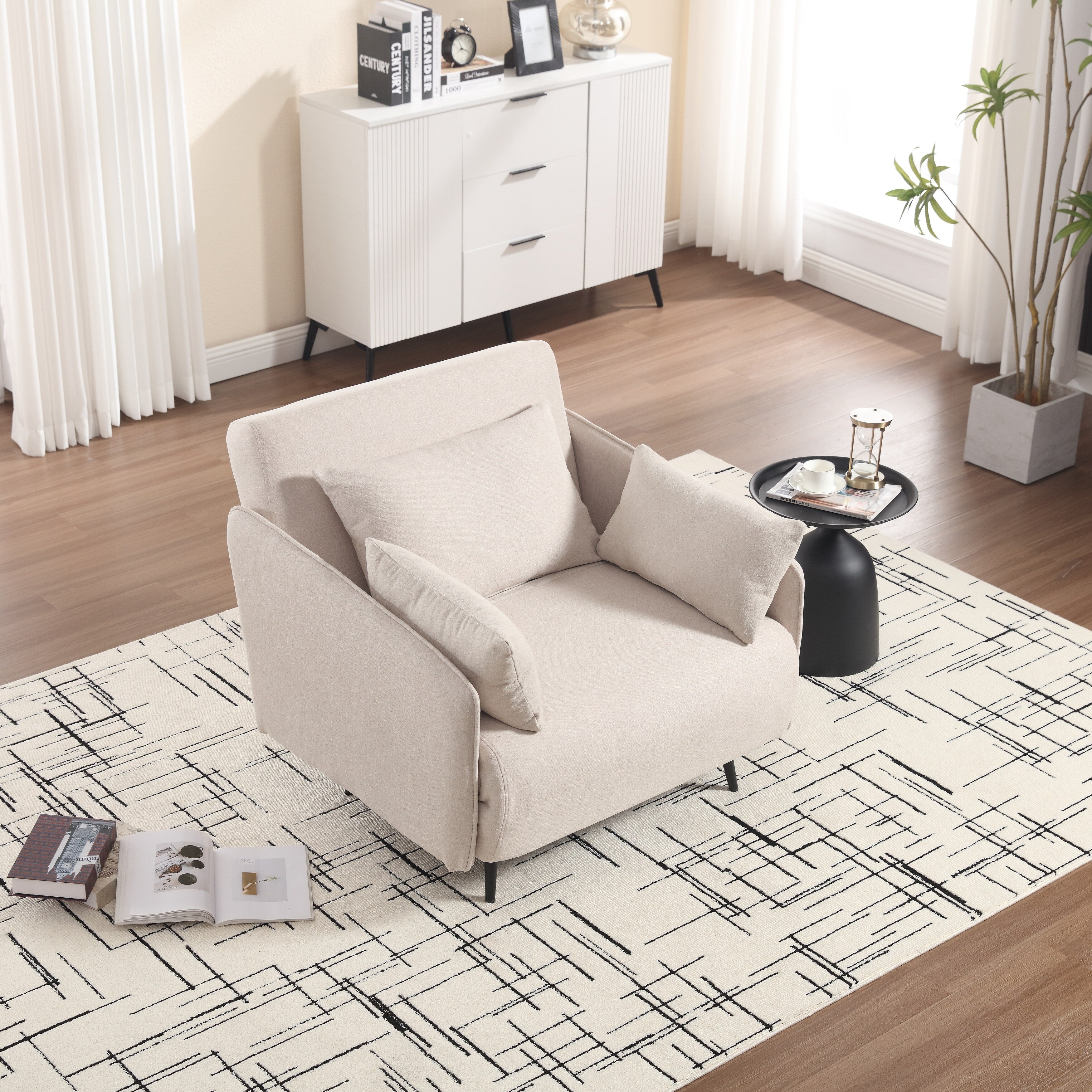 Coolmore Canapé multifonctionnel réglable, fauteuil convertible et lit d'appoint