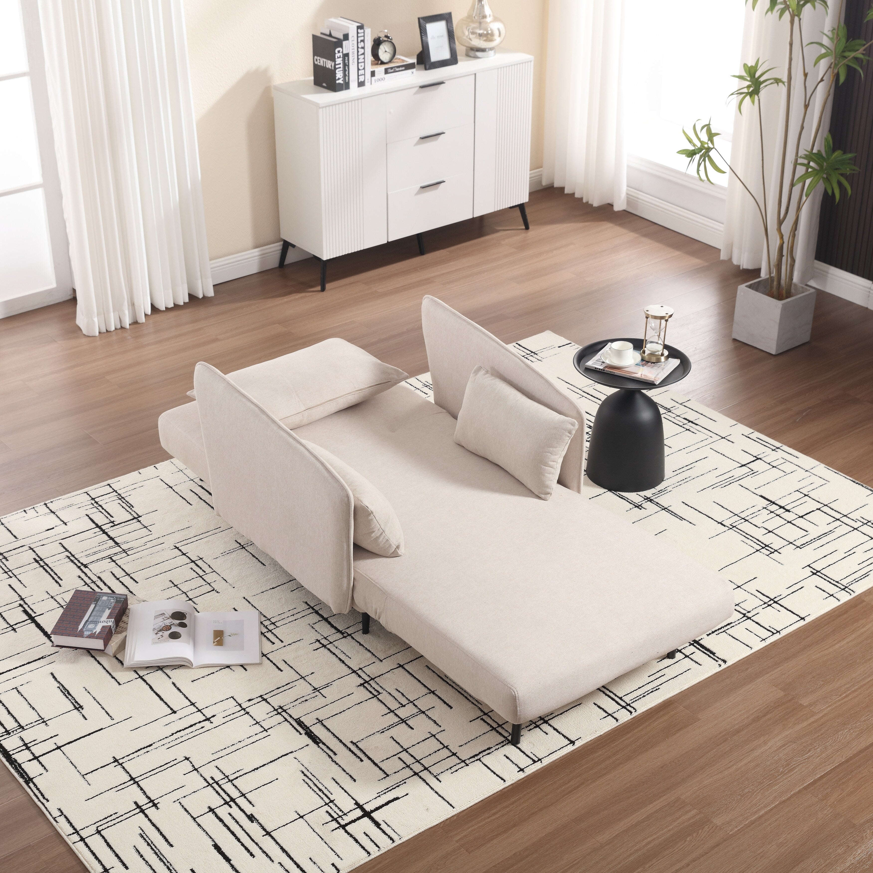 Coolmore Canapé multifonctionnel réglable, fauteuil convertible et lit d'appoint