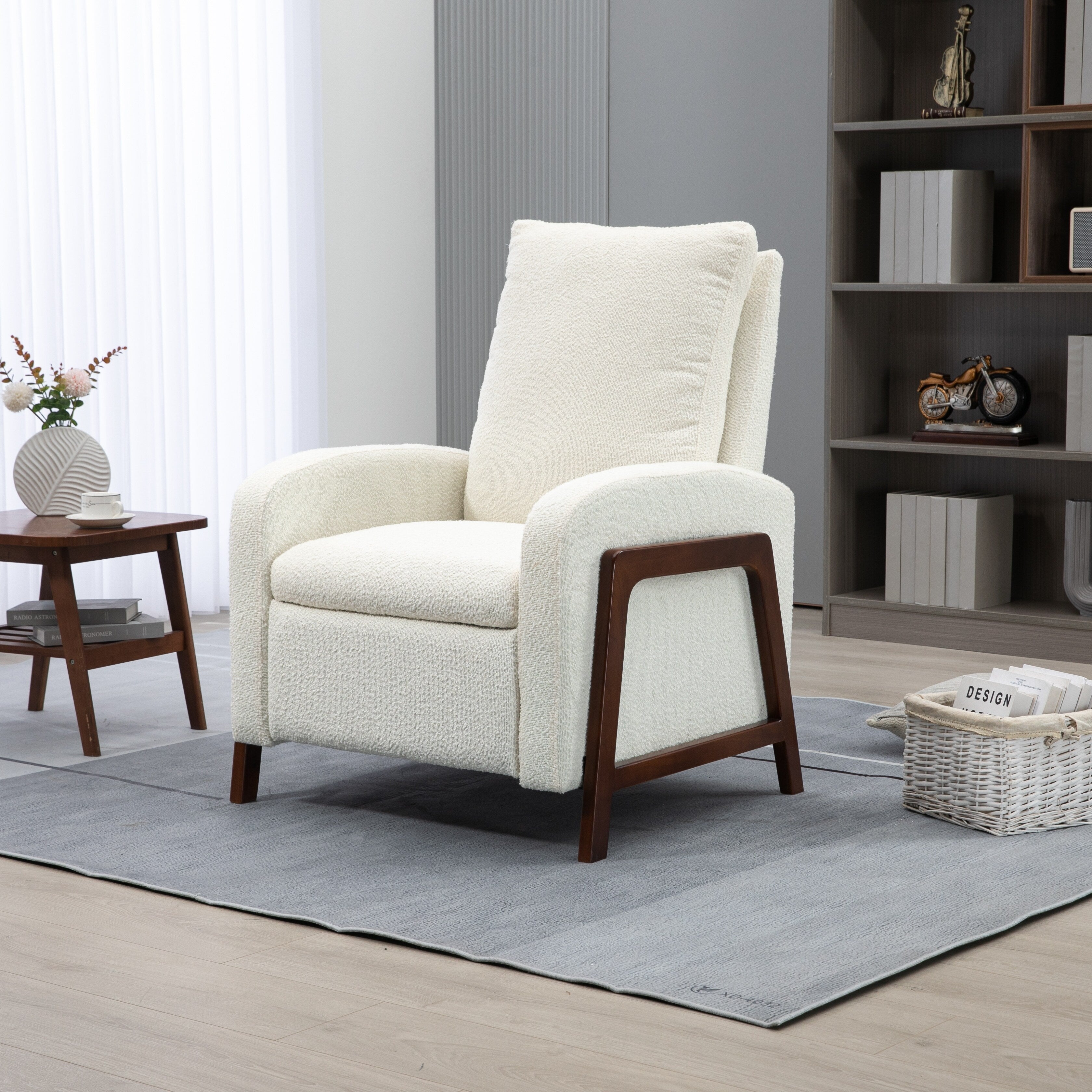 Fauteuil inclinable réglable Coolmore pour home cinéma, canapé inclinable simple en tissu - 29,53 x 30,71 x 40,16