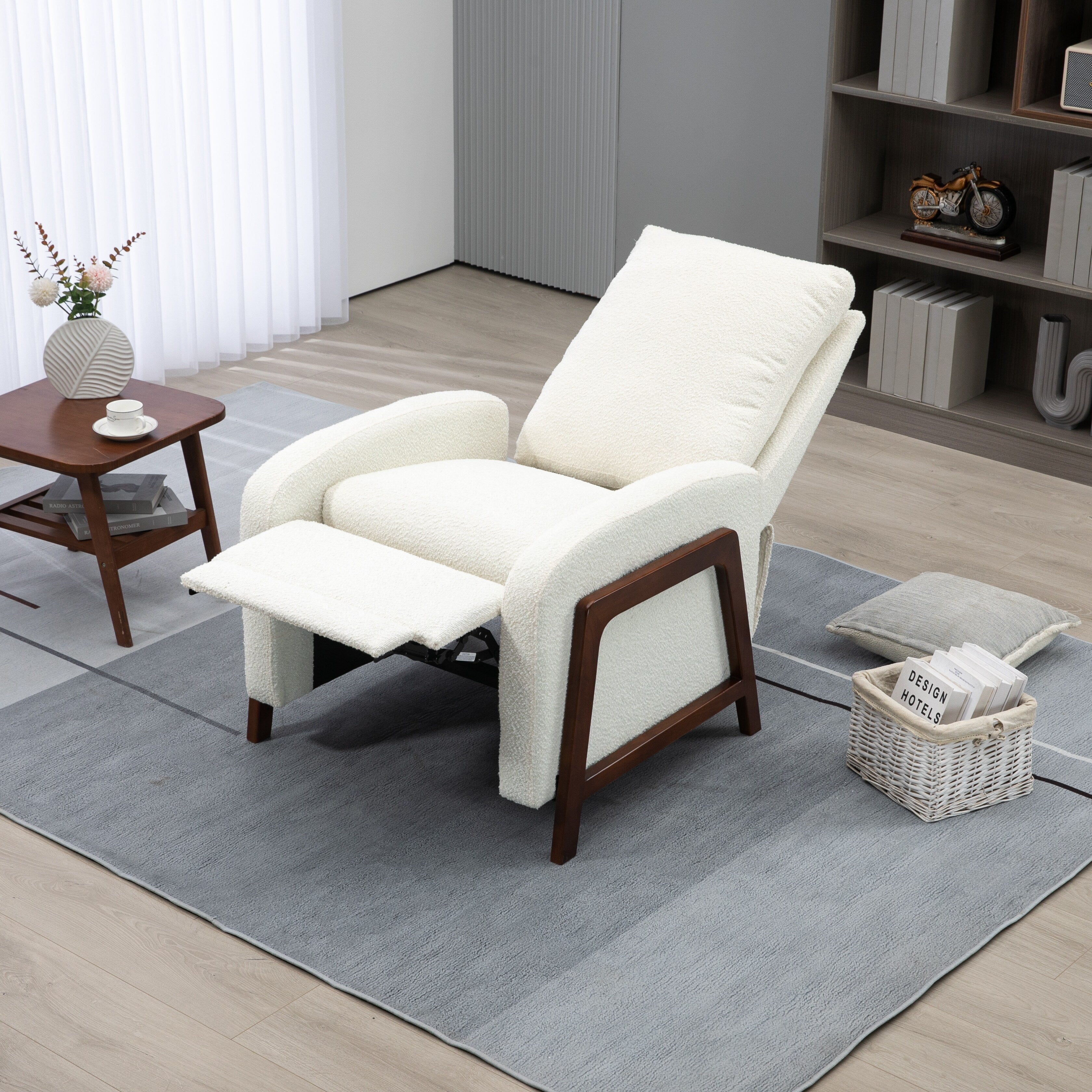 Fauteuil inclinable réglable Coolmore pour home cinéma, canapé inclinable simple en tissu - 29,53 x 30,71 x 40,16