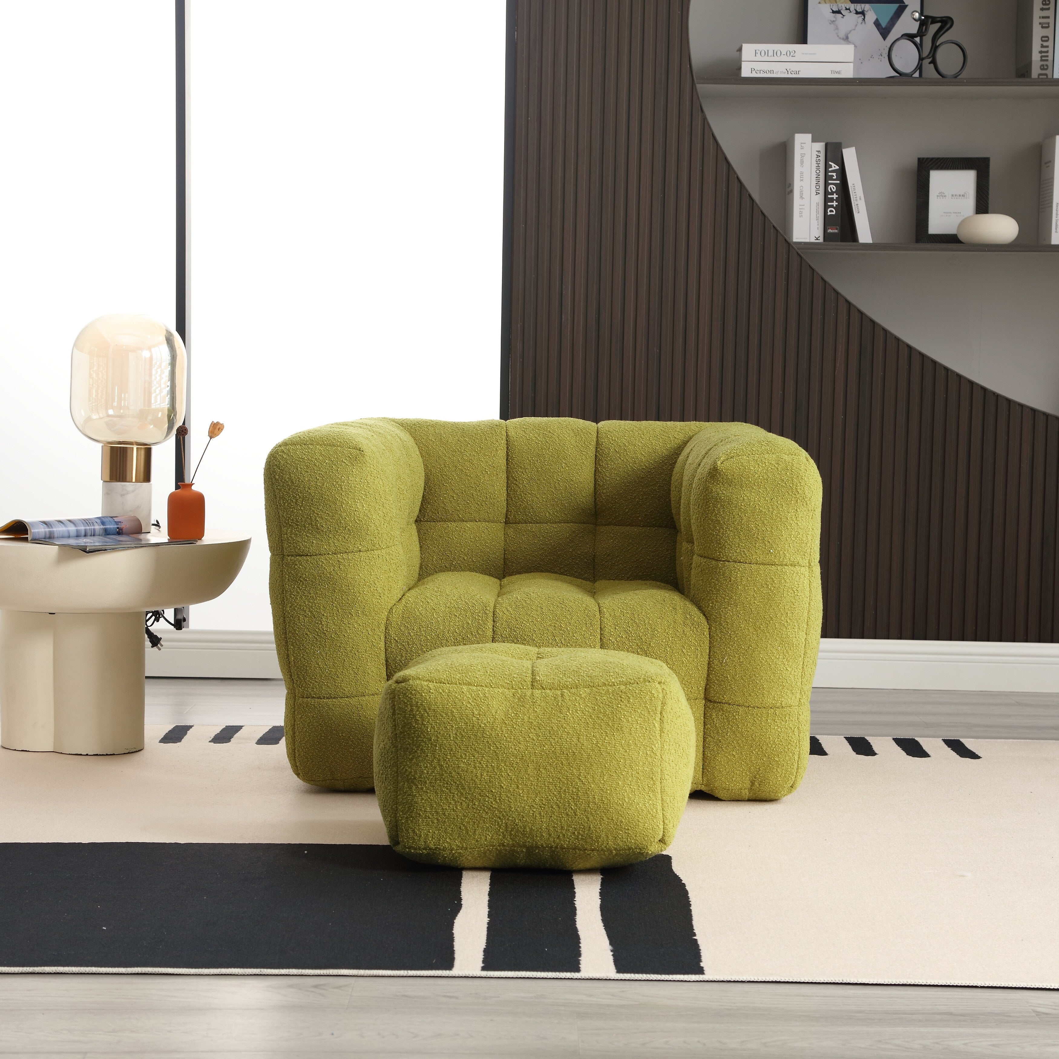 Fauteuil simple Coolmore, assise confortable, moelleux et confortable, idéal pour un petit salon. Canapé simple