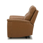 Fauteuil inclinable électrique en cuir Cooper - Camel