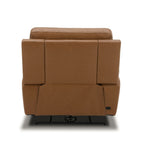 Fauteuil inclinable électrique en cuir Cooper - Camel