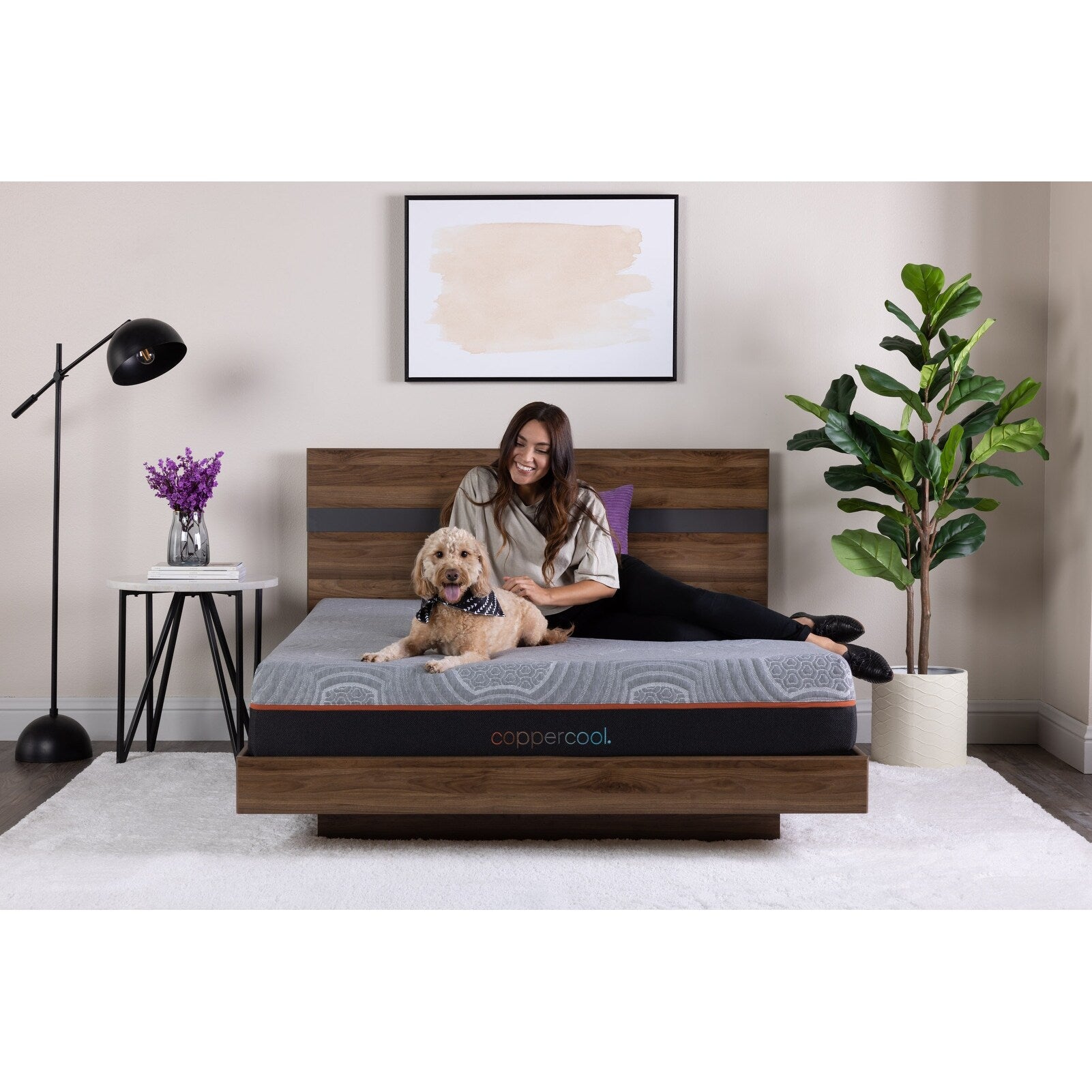 Matelas hybride Copper Cool Select 10 pouces King Size, gris charbon, gel rafraîchissant et ressorts