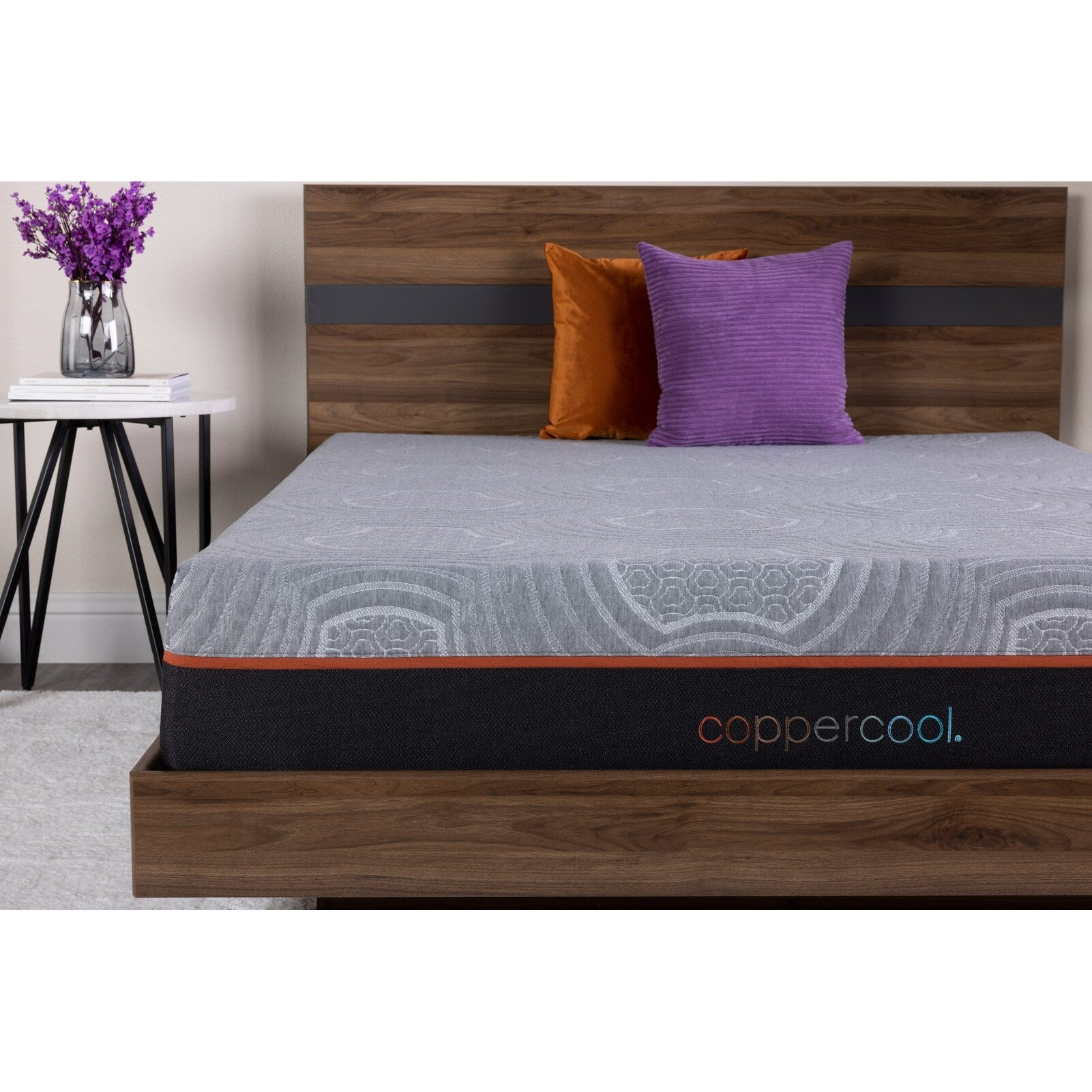 Matelas hybride Copper Cool Select 10 pouces King Size, gris charbon, gel rafraîchissant et ressorts