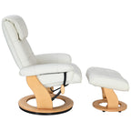 Fauteuil inclinable et pouf en cuir pleine fleur Copper Grove Caret