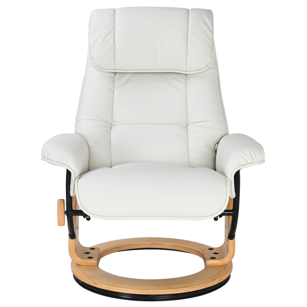 Fauteuil inclinable et pouf en cuir pleine fleur Copper Grove Caret