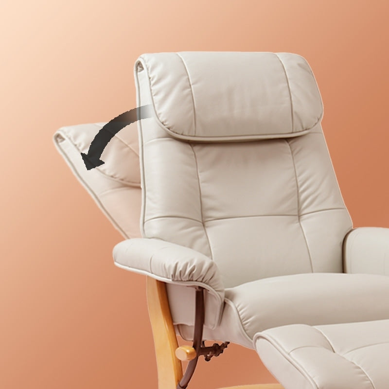 Fauteuil inclinable et pouf en cuir pleine fleur Copper Grove Caret