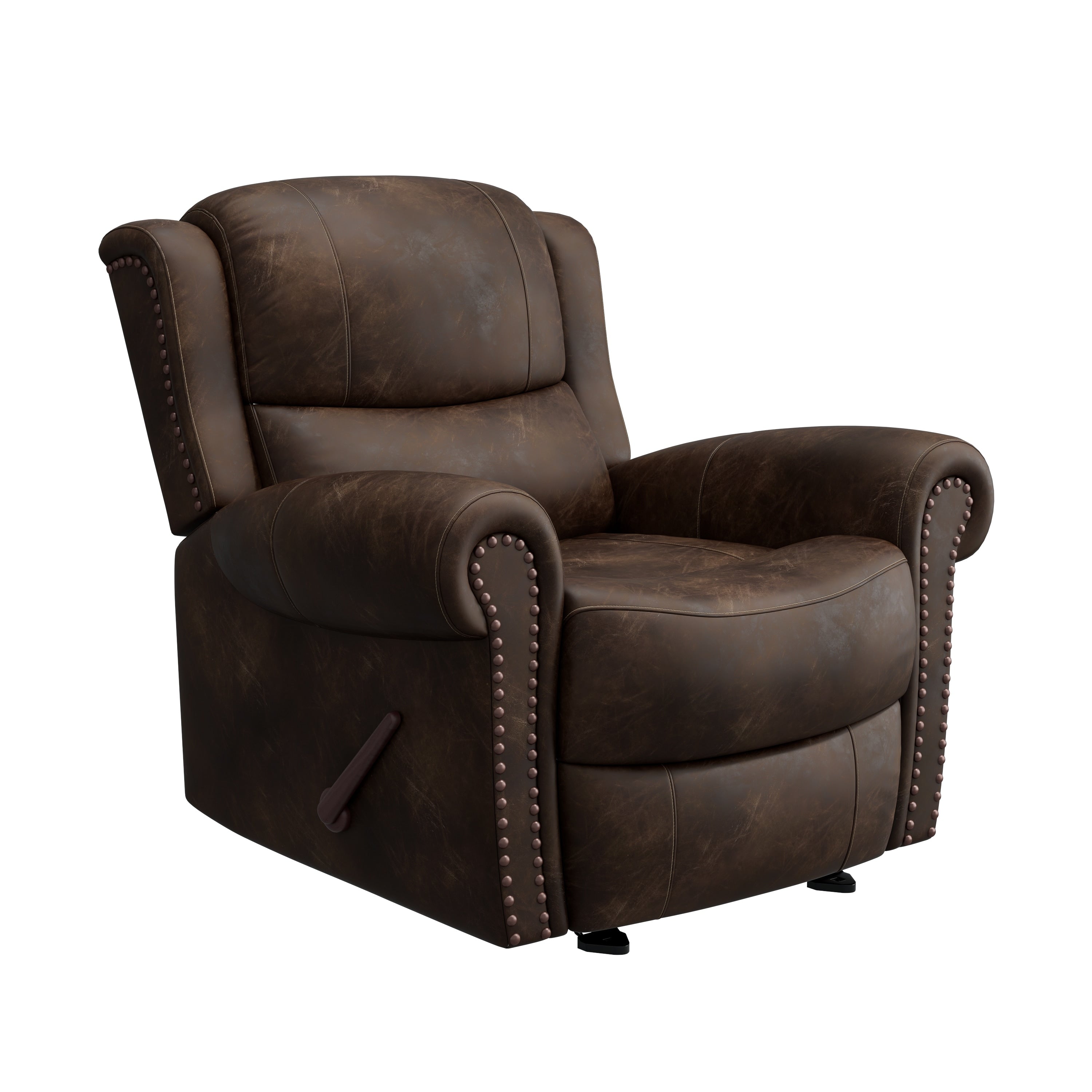 Fauteuil inclinable à bascule extra large Copper Grove Dilsen avec accoudoirs roulés