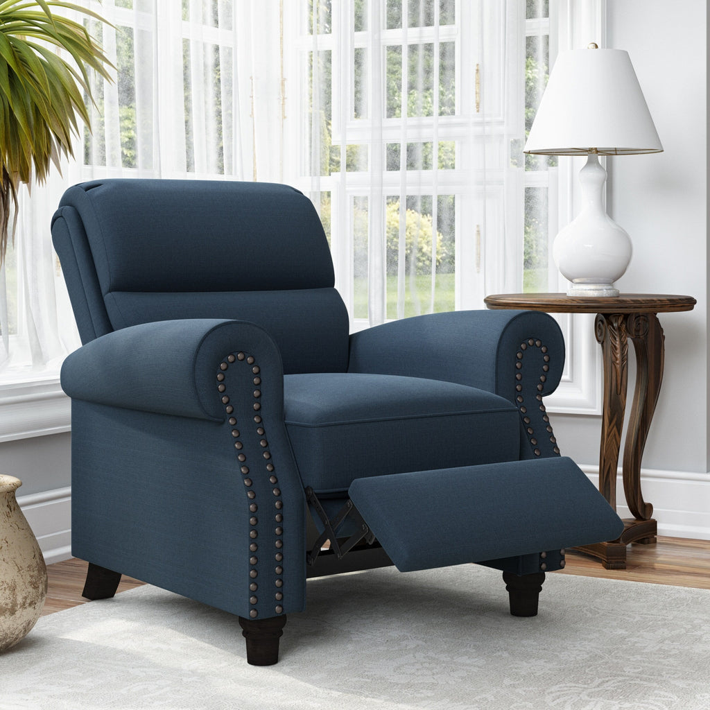 Fauteuil inclinable à dossier rabattable en lin Jessie de Copper Grove