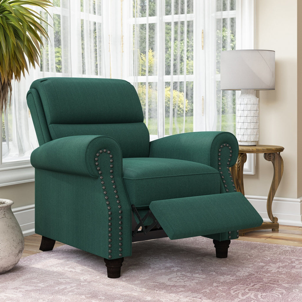 Fauteuil inclinable à dossier rabattable en lin Jessie de Copper Grove