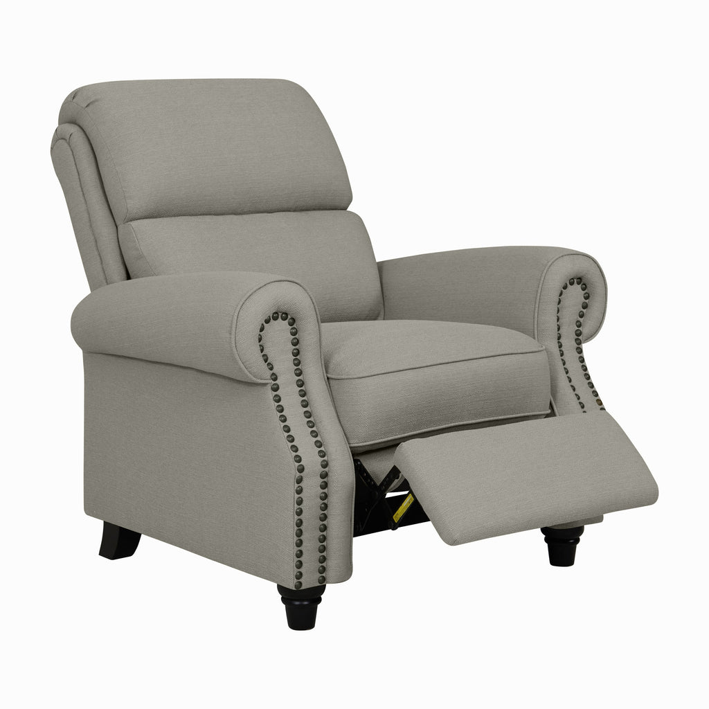 Fauteuil inclinable à dossier rabattable en lin Jessie de Copper Grove