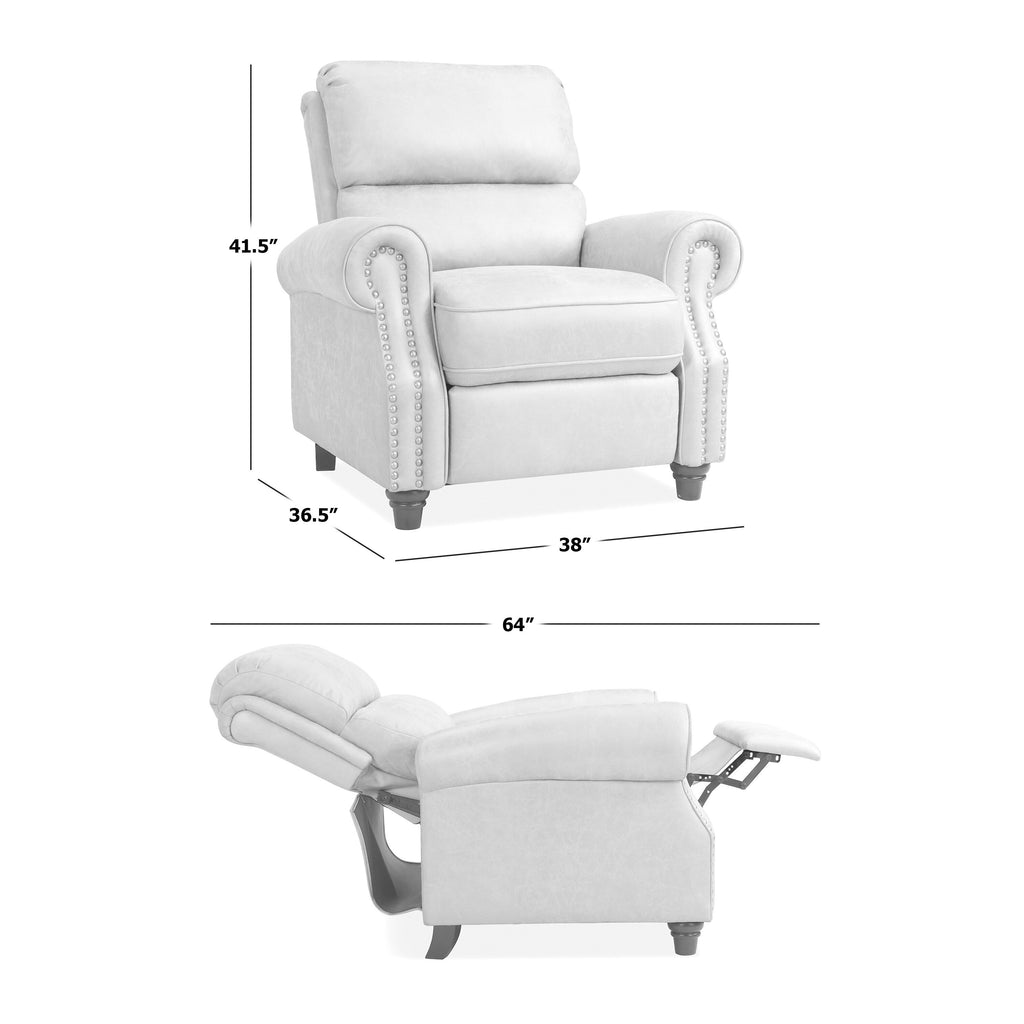 Fauteuil inclinable à dossier rabattable en lin Jessie de Copper Grove