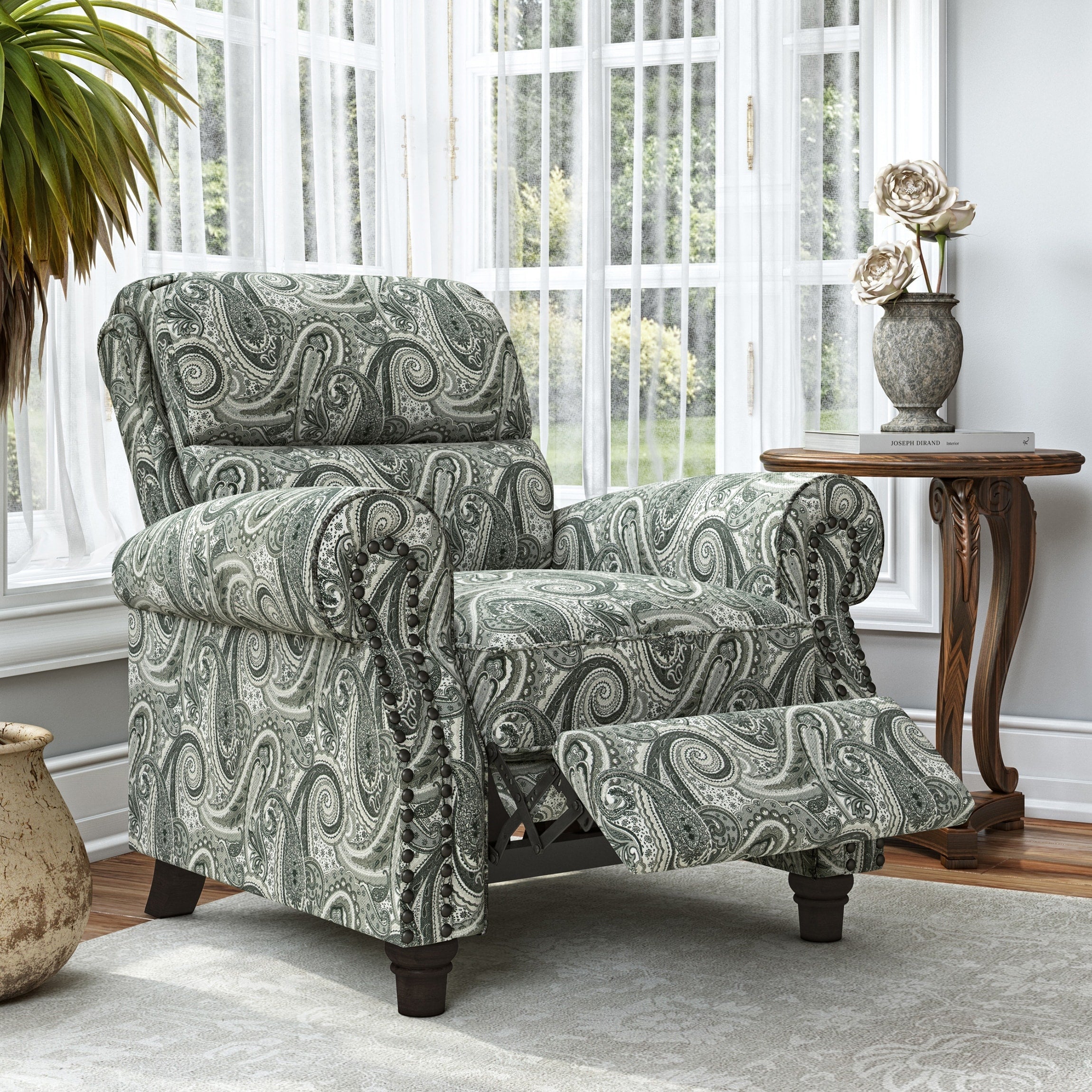 Fauteuil inclinable à dossier poussé Jessie ProLounger Paisley de Copper Grove