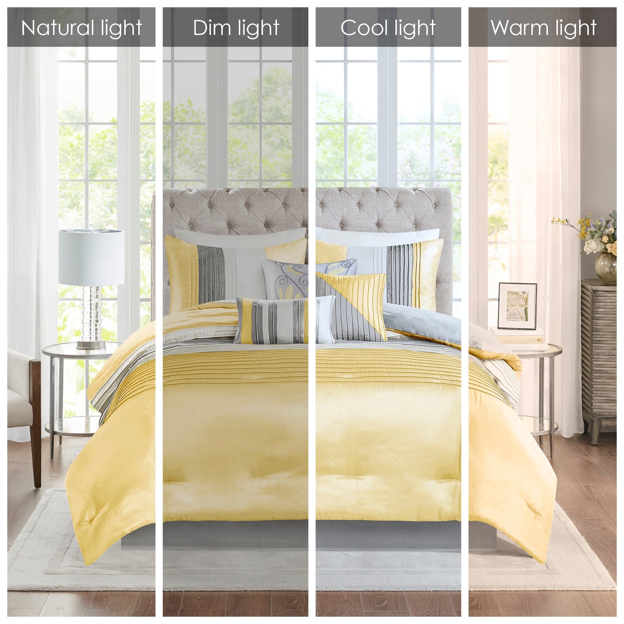 Ensemble de couette jaune Copper Grove Kiston 7 pièces