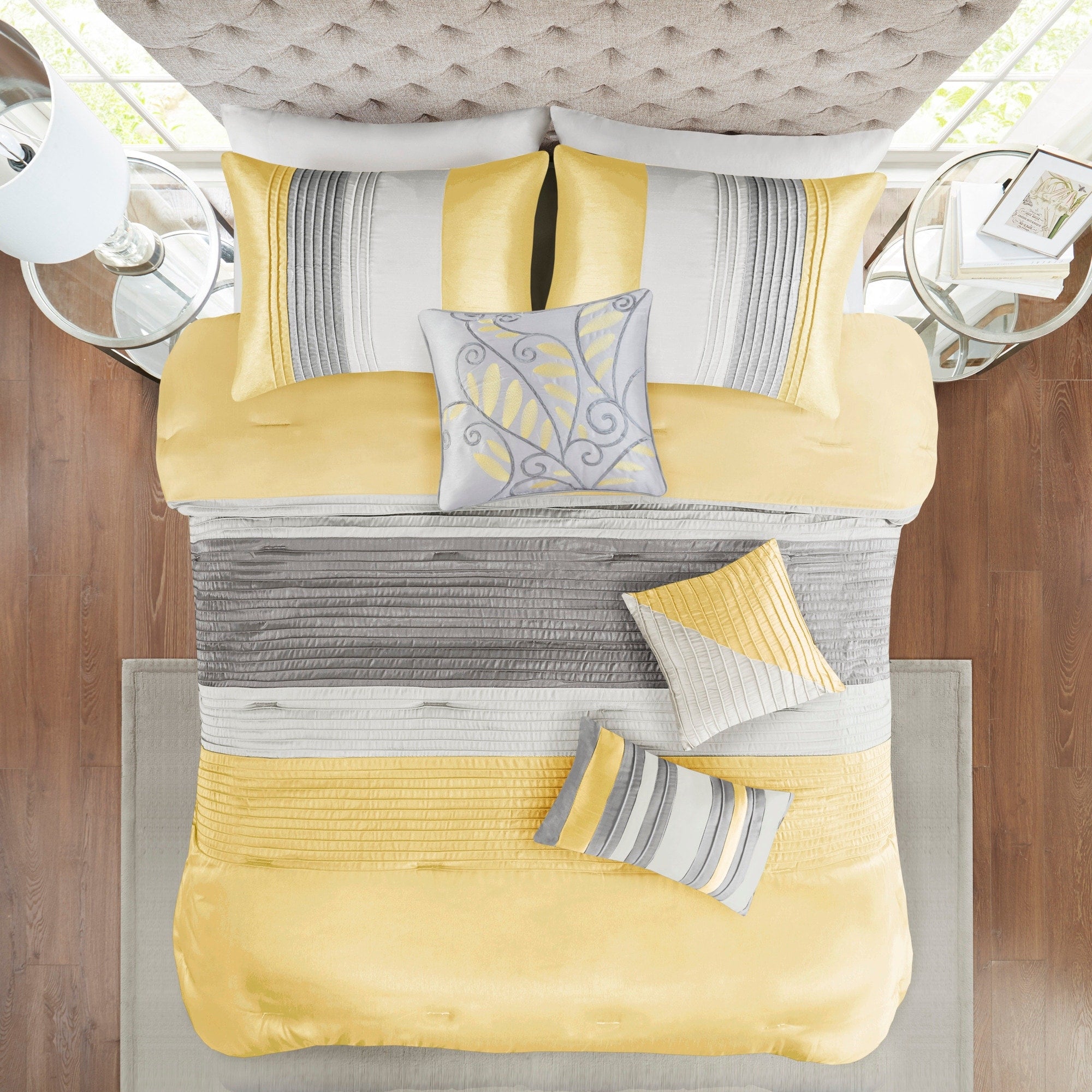 Ensemble de couette jaune Copper Grove Kiston 7 pièces