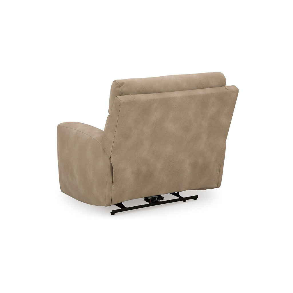 Fauteuil inclinable électrique Corbin, réglable, port USB, similicuir marron