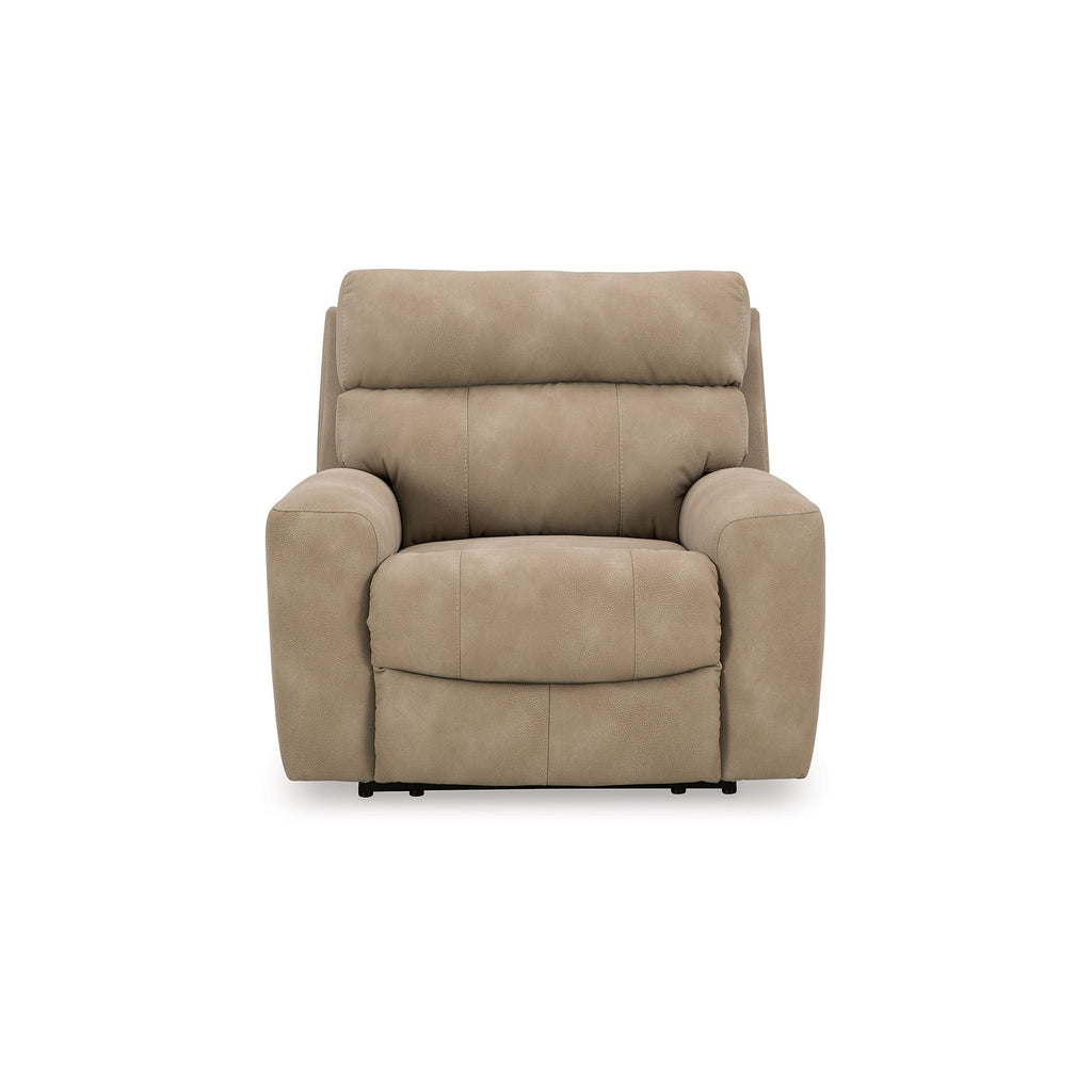 Fauteuil inclinable électrique Corbin, réglable, port USB, similicuir marron