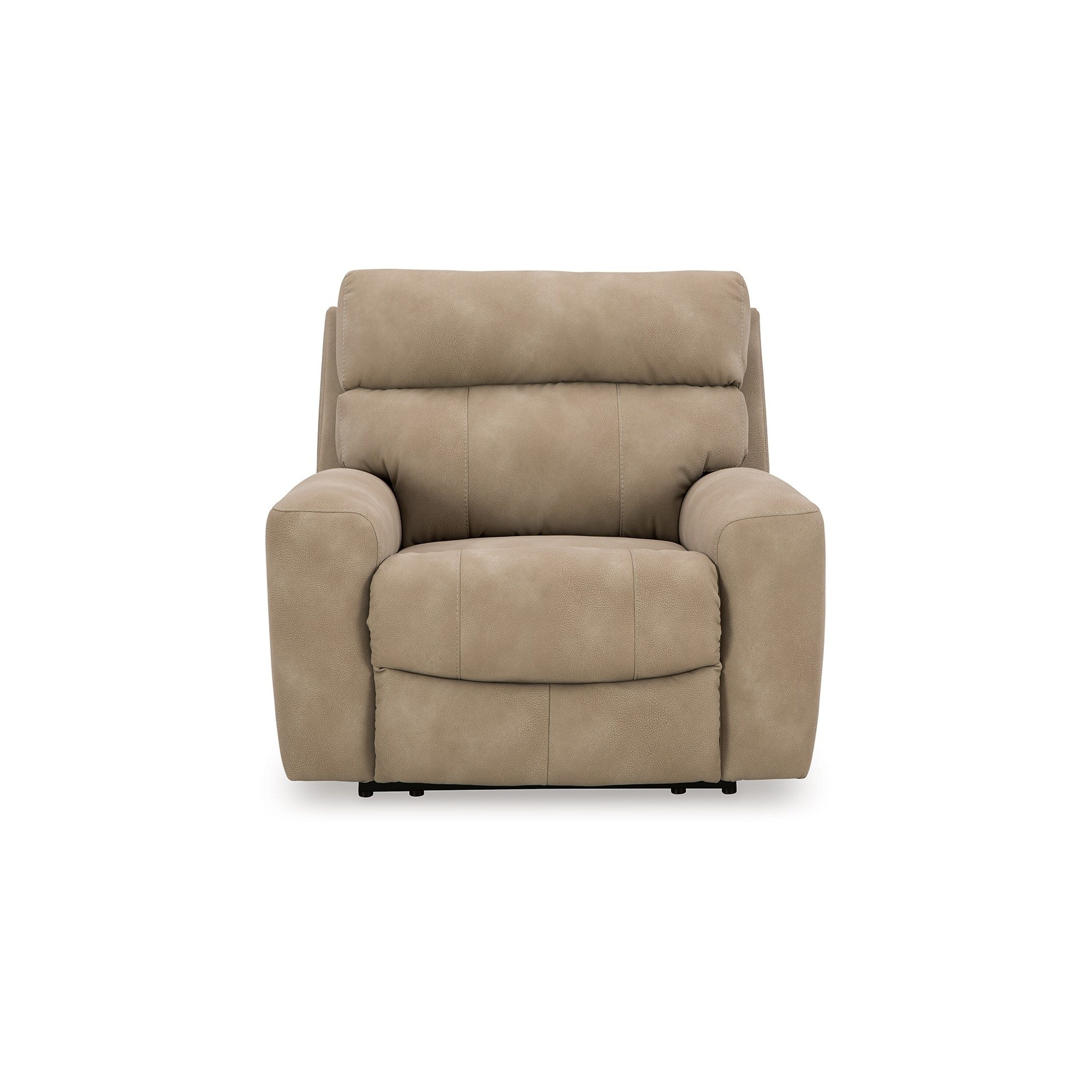 Fauteuil inclinable électrique Corbin, réglable, port USB, similicuir marron