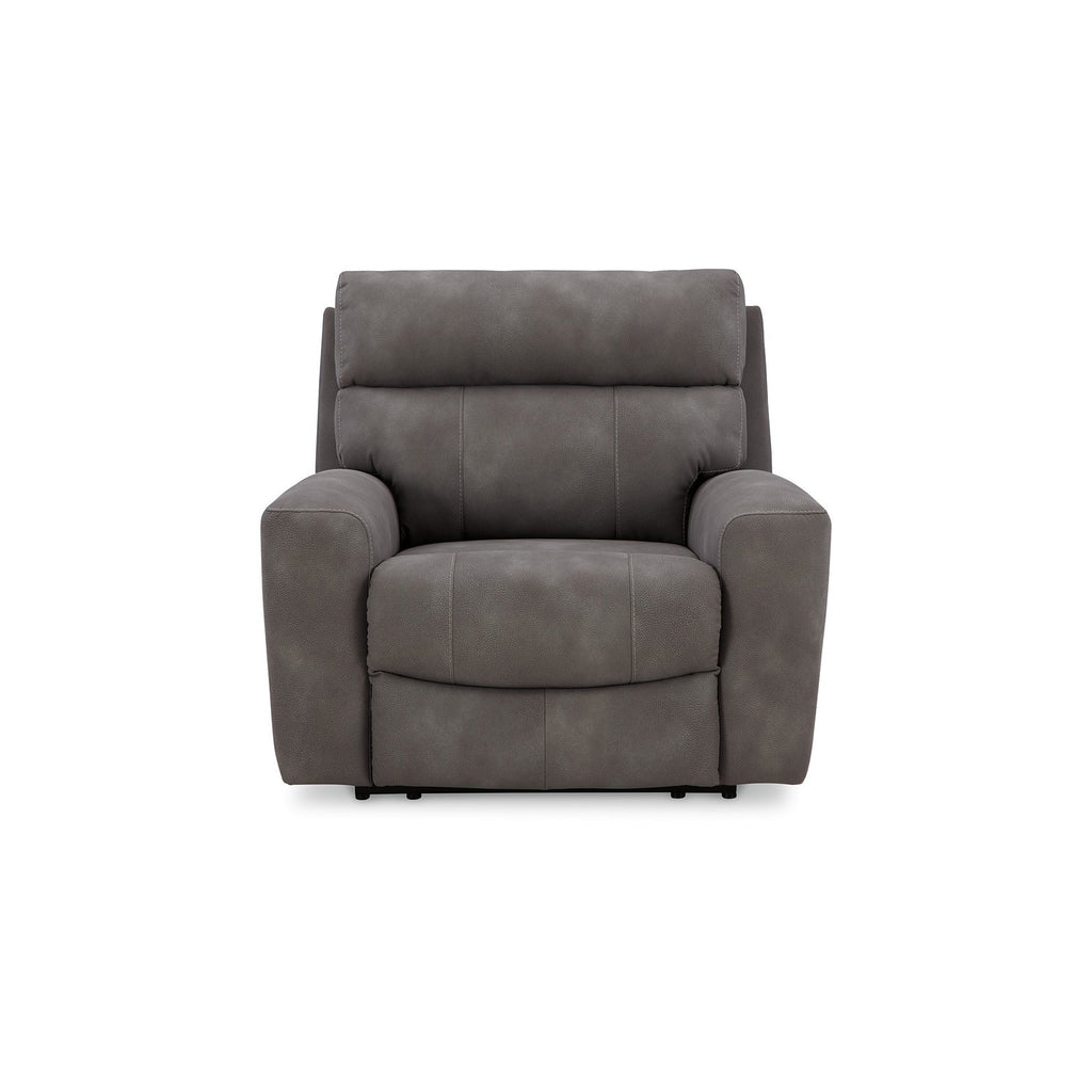 Fauteuil inclinable électrique Corbin, réglable, port USB, similicuir gris