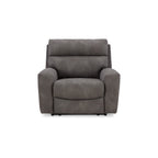 Fauteuil inclinable électrique Corbin, réglable, port USB, similicuir gris