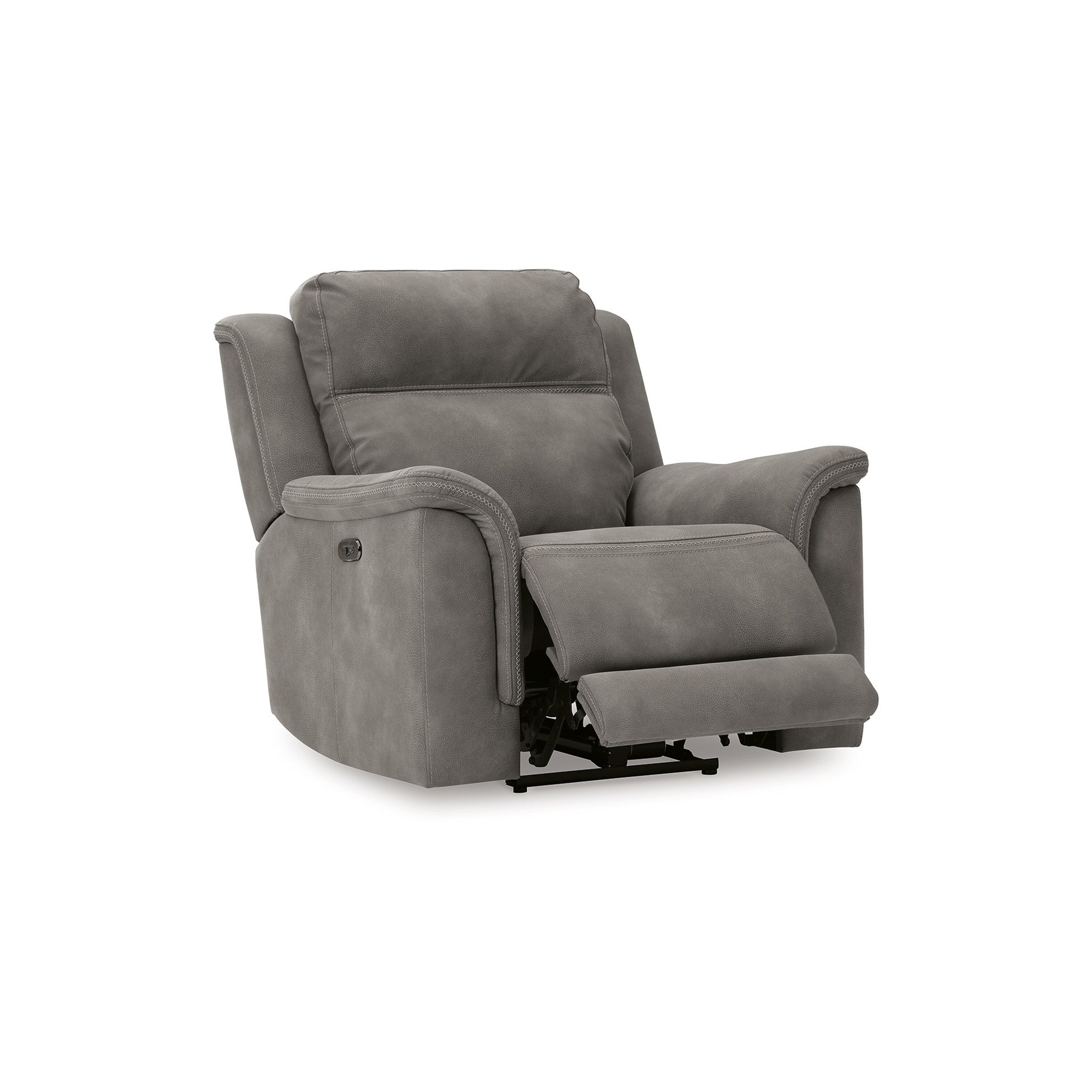 Fauteuil inclinable électrique Corbin, zéro tirage USB, similicuir gris ardoise