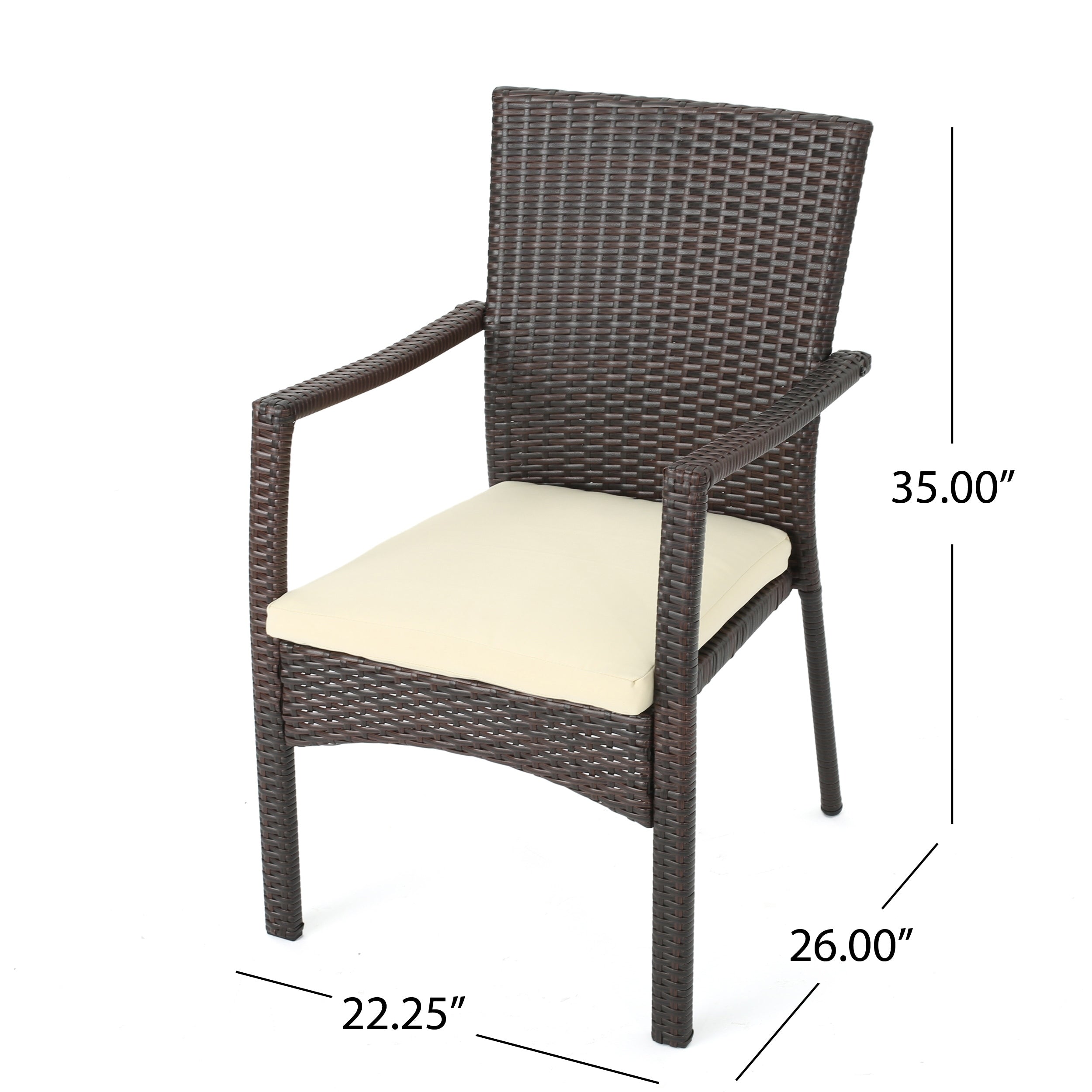 Ensemble de salle à manger d'extérieur en bois Cordella 7 pièces par Christopher Knight Home