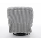 Fauteuil inclinable pivotant à 360° en velours côtelé avec coussins