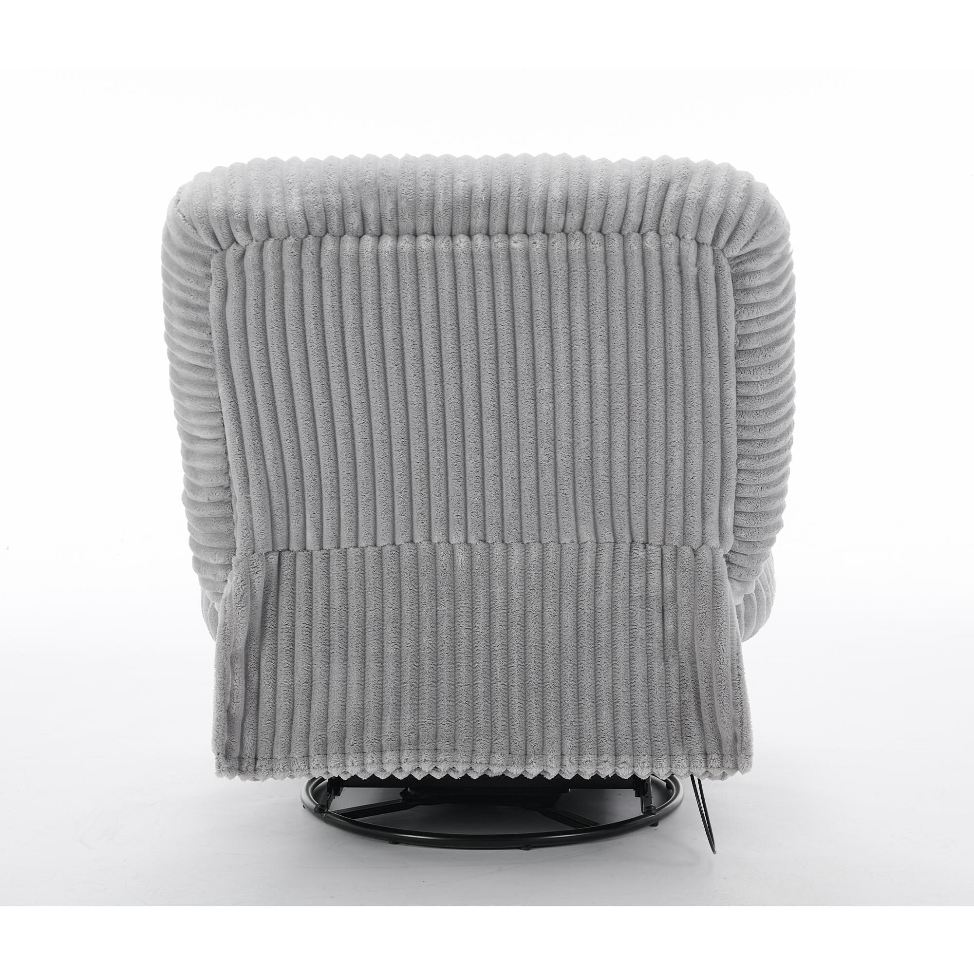 Fauteuil inclinable pivotant à 360° en velours côtelé avec coussins