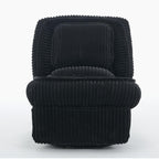 Fauteuil inclinable pivotant à 360° en velours côtelé avec coussins