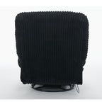 Fauteuil inclinable pivotant à 360° en velours côtelé avec coussins