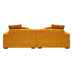 Canapé 4 places en velours côtelé avec coussins décoratifs