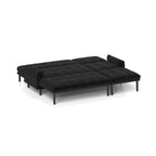 Canapé 3 places réglable en velours côtelé et lit d'appoint