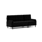 Canapé 3 places réglable en velours côtelé et lit d'appoint