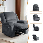 Fauteuil inclinable réglable en velours côtelé pour salon