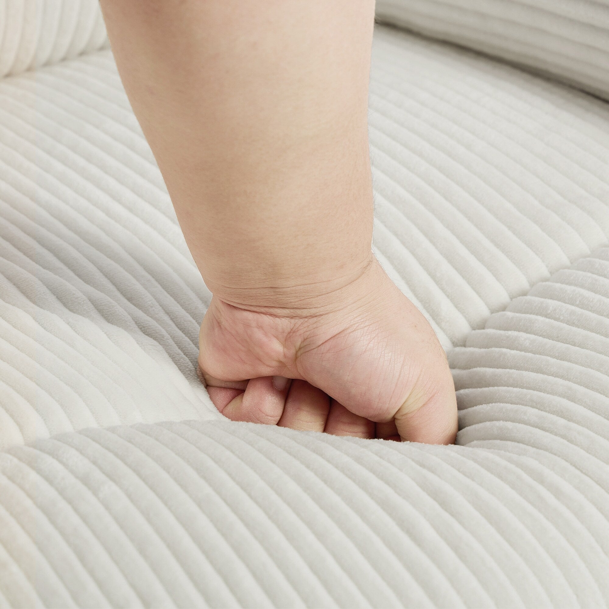 Fauteuil inclinable réglable en velours côtelé pour salon