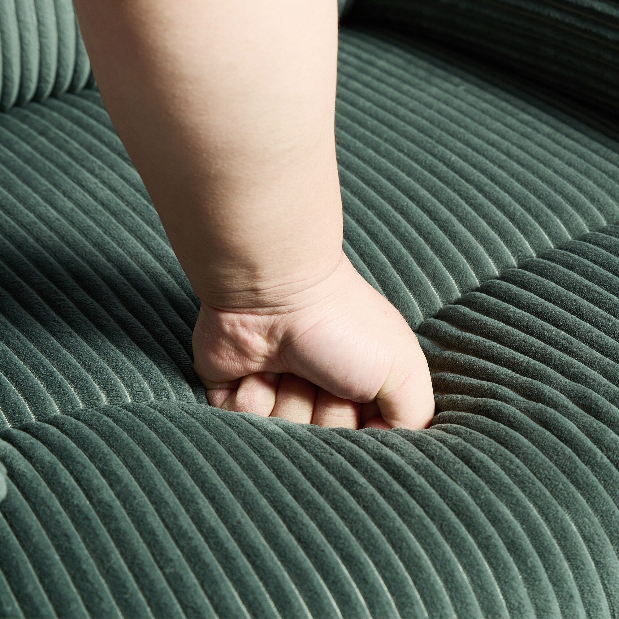 Fauteuil inclinable réglable en velours côtelé pour salon