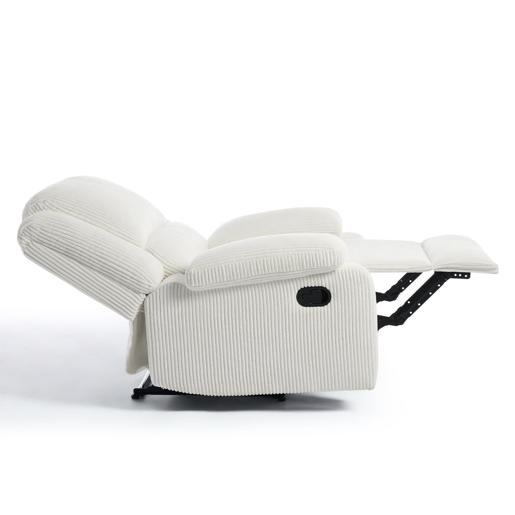 Fauteuil inclinable réglable en velours côtelé pour salon
