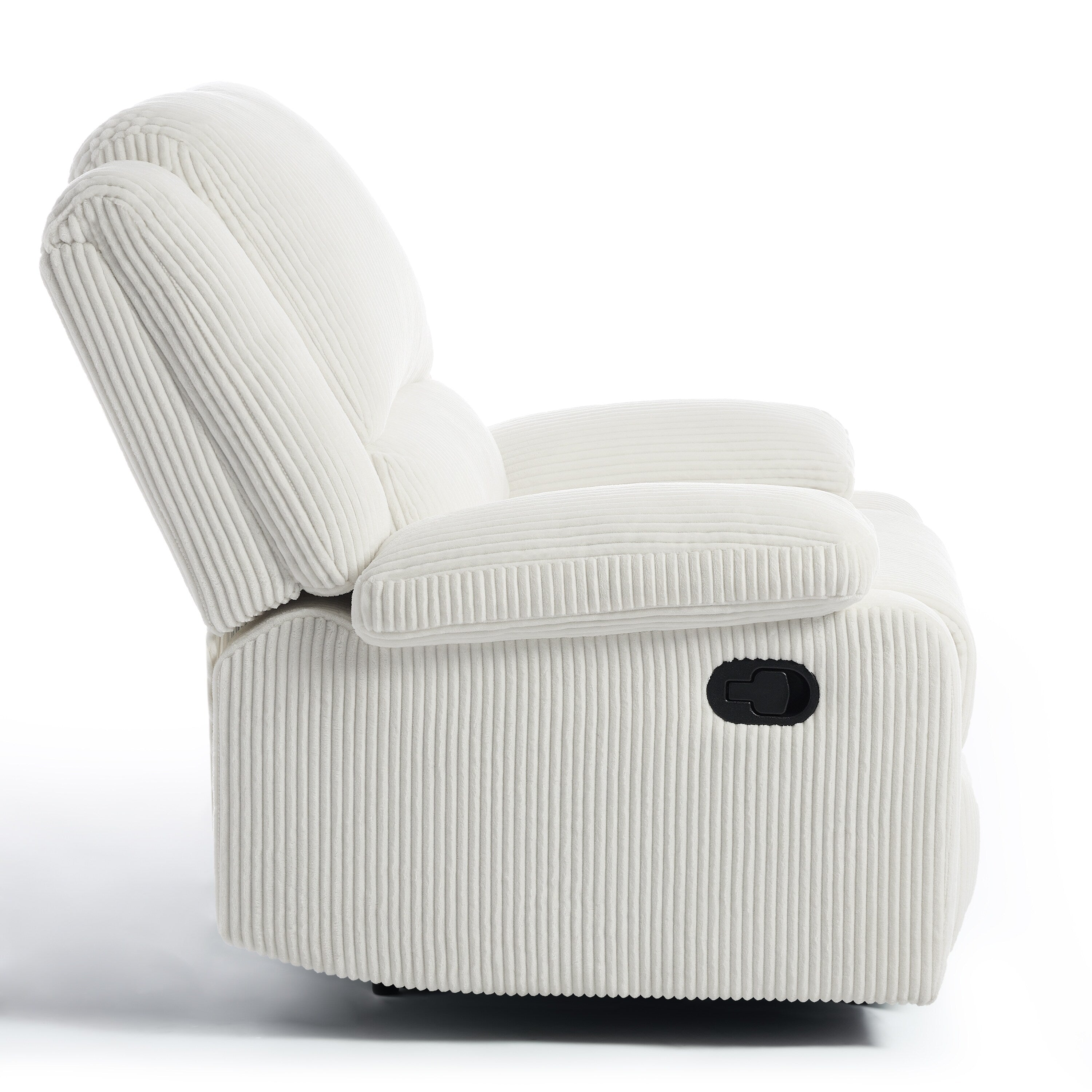 Fauteuil inclinable réglable en velours côtelé pour salon
