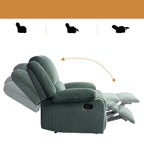 Fauteuil inclinable réglable en velours côtelé pour salon