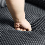 Fauteuil inclinable réglable en velours côtelé pour salon