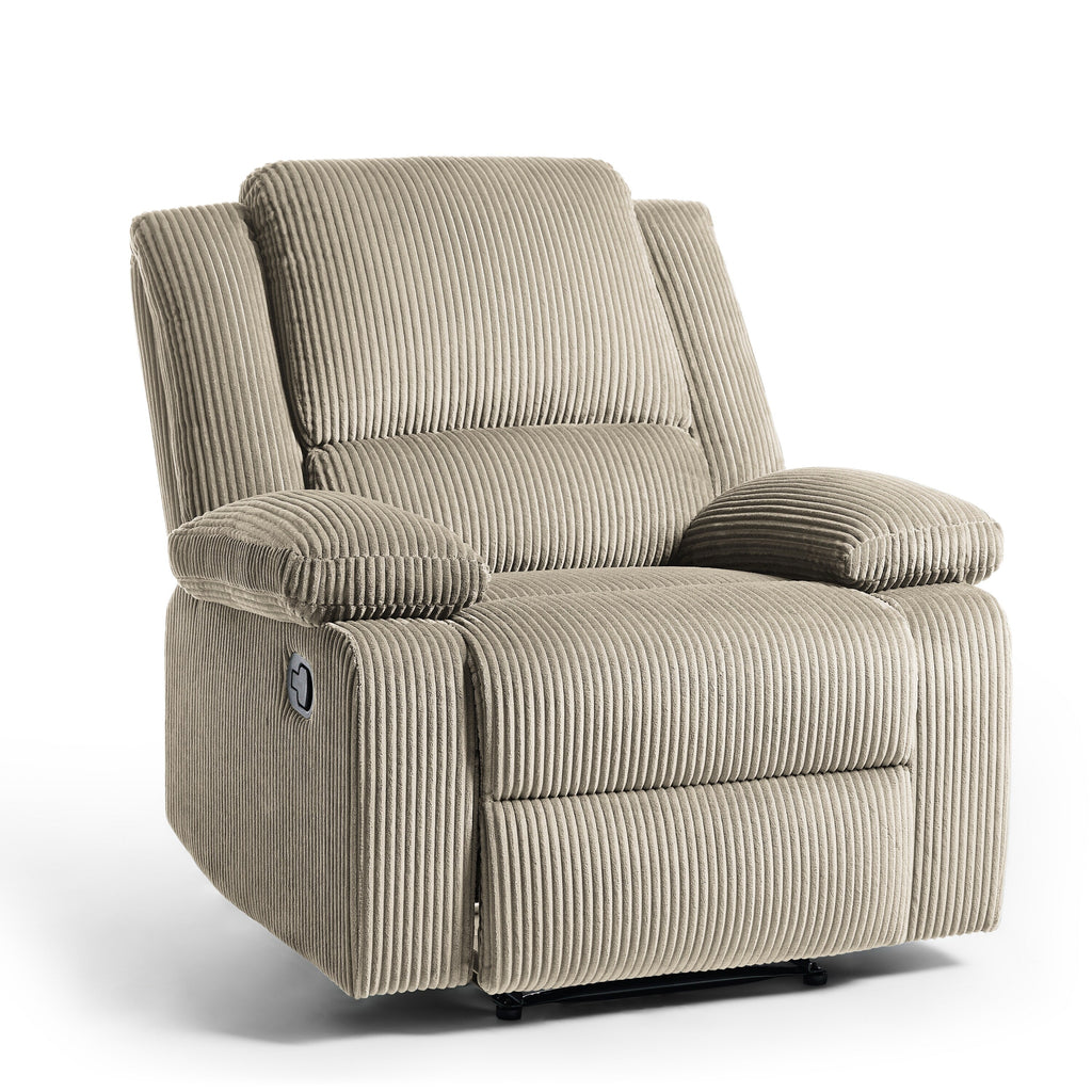 Fauteuil inclinable réglable en velours côtelé pour salon