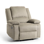 Fauteuil inclinable réglable en velours côtelé pour salon