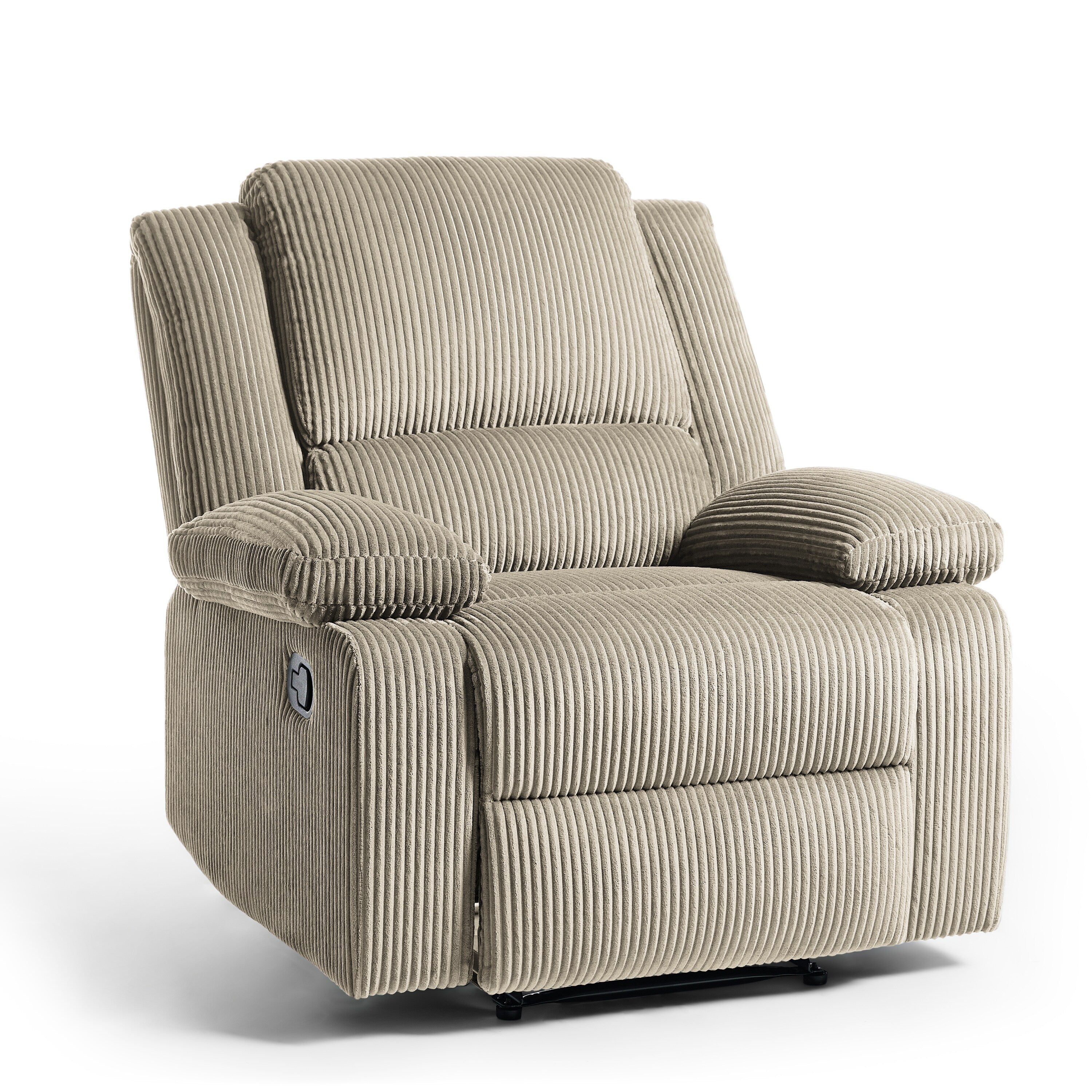 Fauteuil inclinable réglable en velours côtelé pour salon