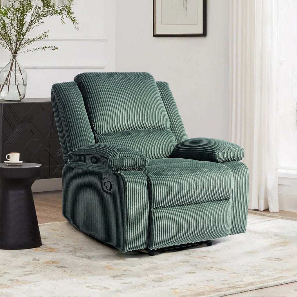 Fauteuil inclinable réglable en velours côtelé pour salon