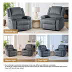 Fauteuil inclinable réglable en velours côtelé pour salon