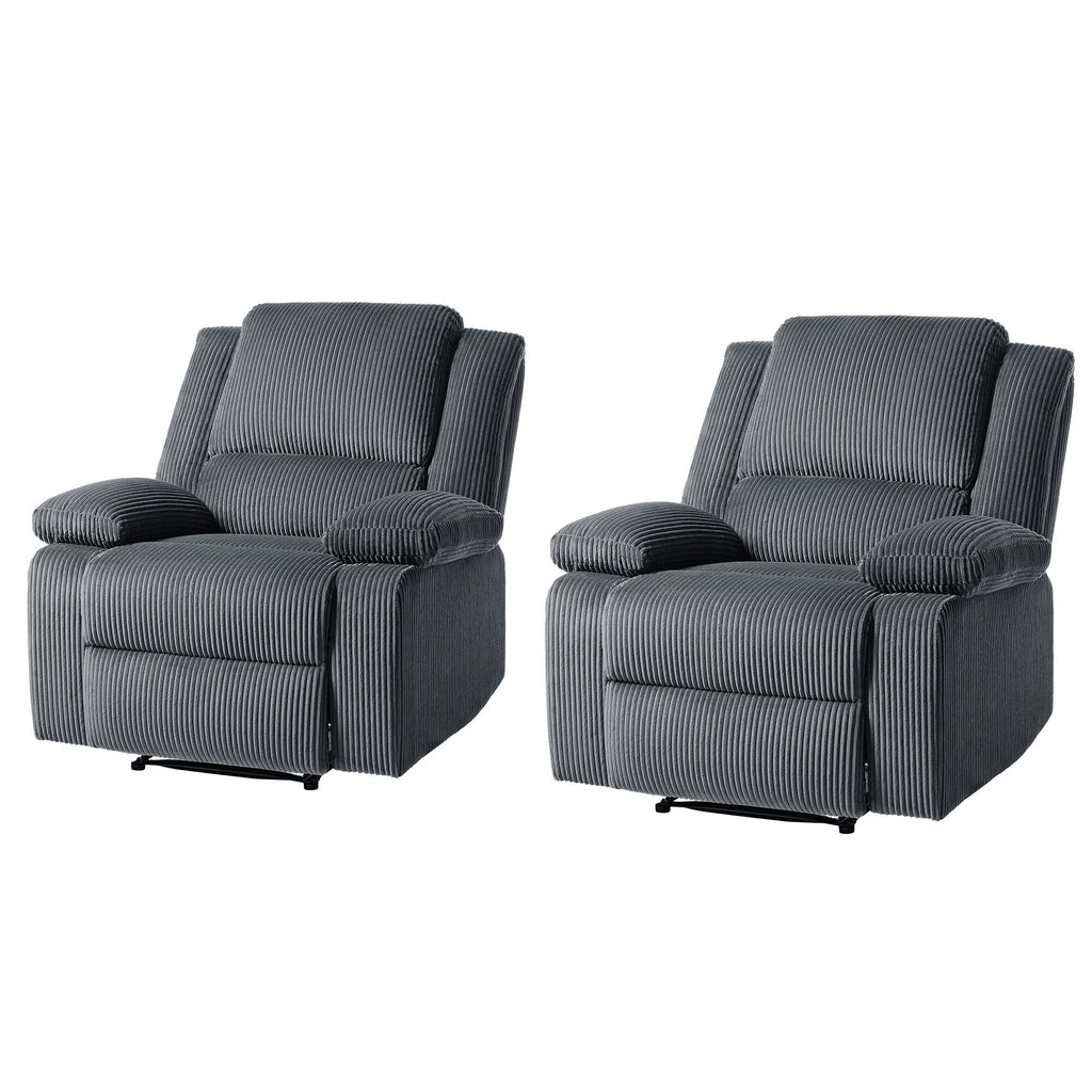 Fauteuil inclinable réglable en velours côtelé pour salon