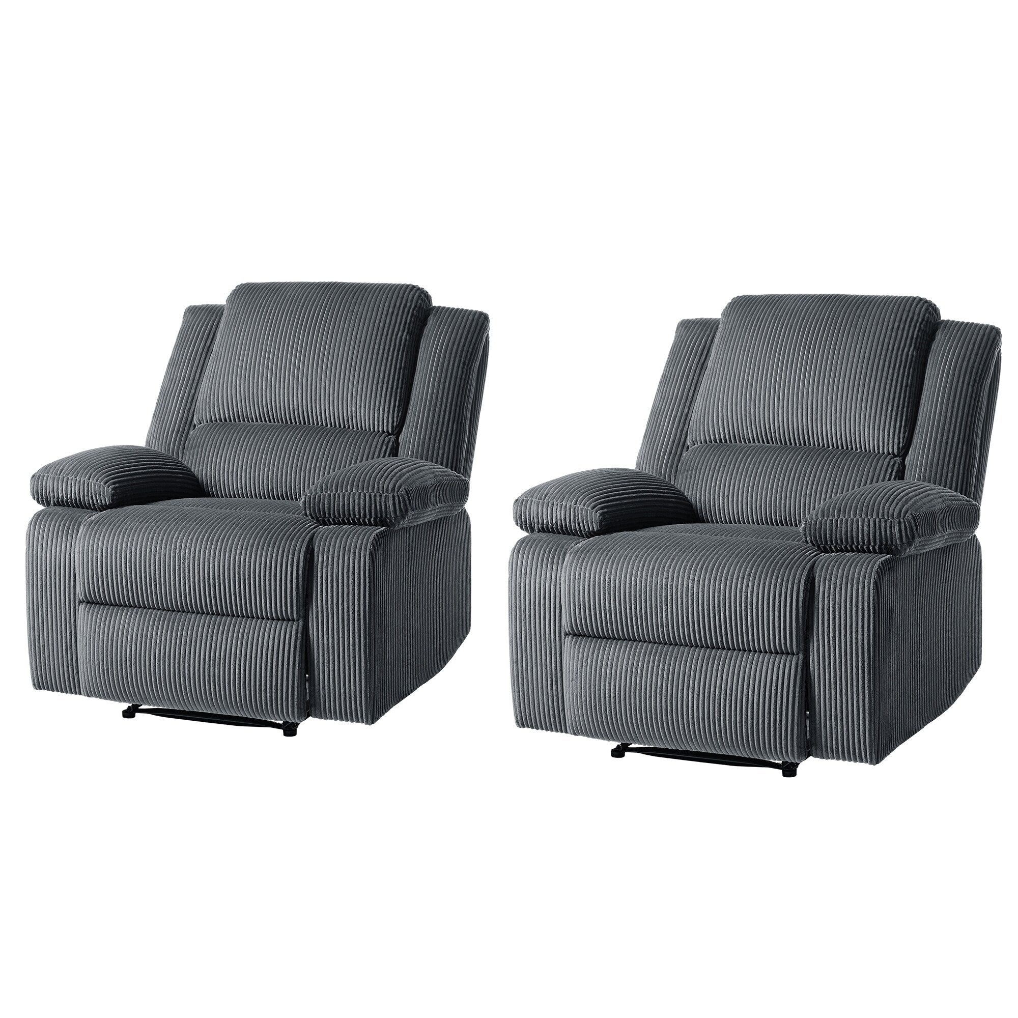 Fauteuil inclinable réglable en velours côtelé pour salon