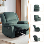 Fauteuil inclinable réglable en velours côtelé pour salon