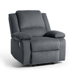 Fauteuil inclinable réglable en velours côtelé pour salon